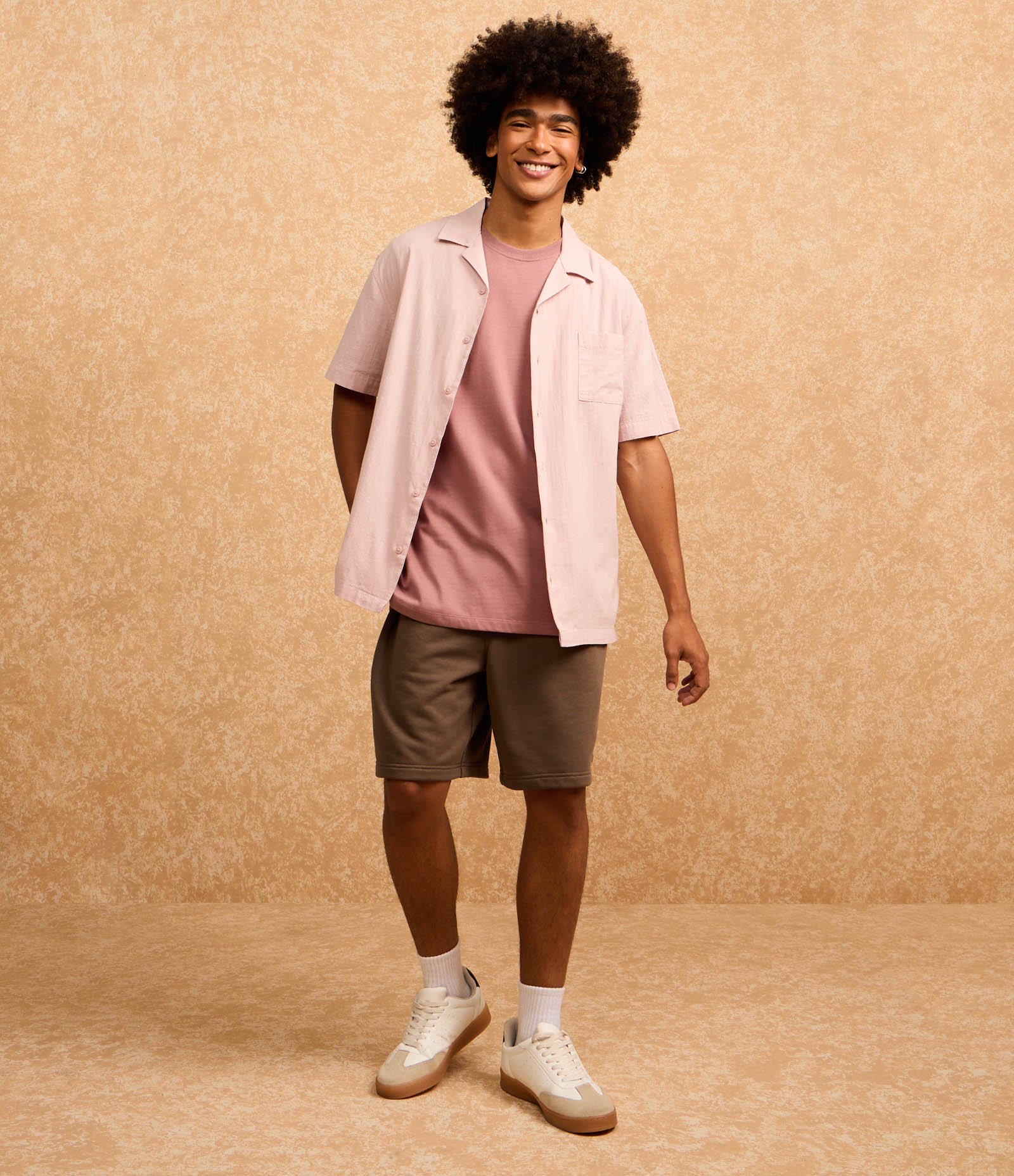 Camisa Relaxed em Tricoline com Textura Bowling Rosa 3