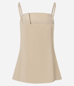 Blusa Alfaitada com Alça Fina e Transpasse Assimétrico