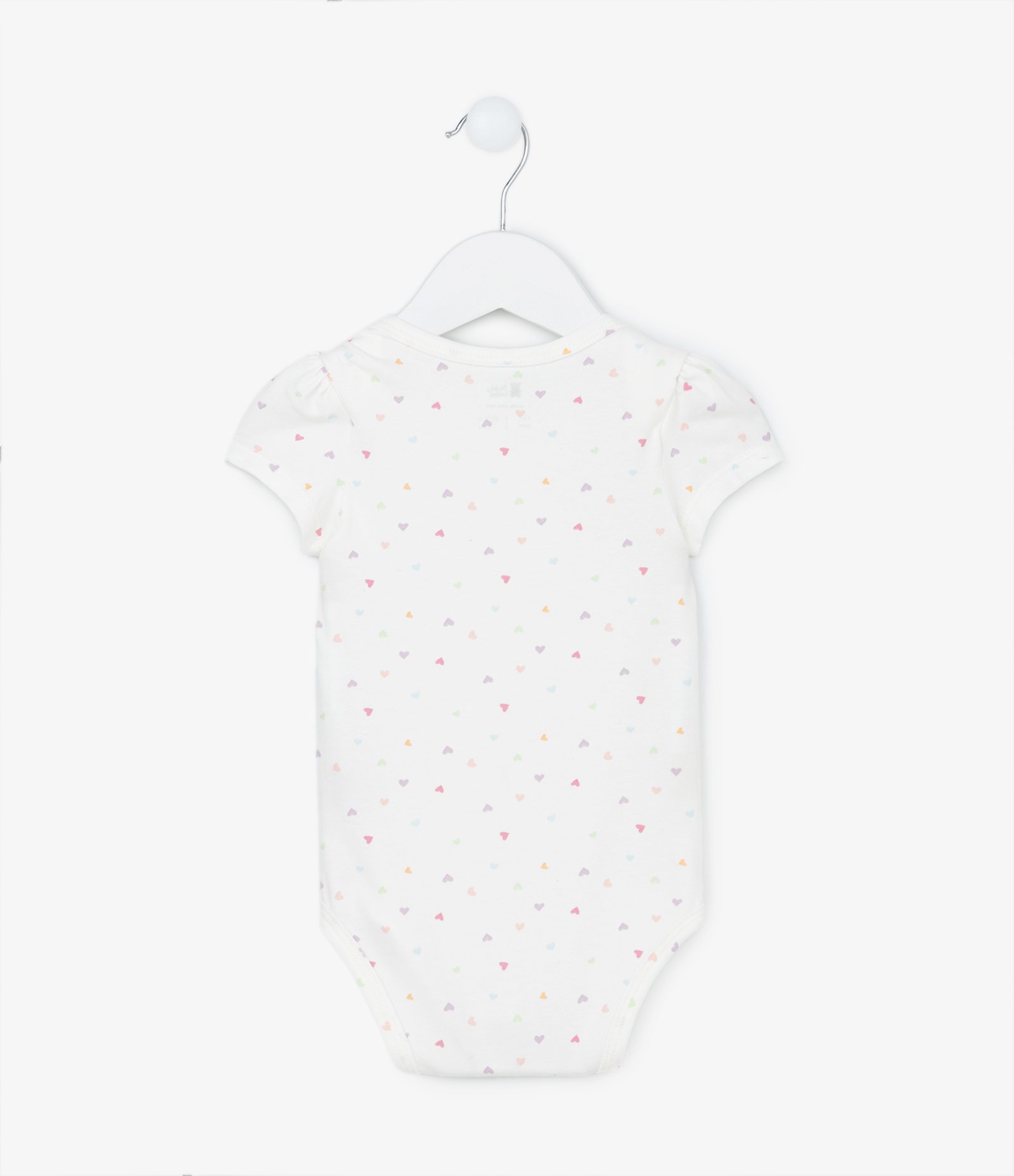 Body Infantil em Algodão com Estampa de Gatinha e Corações - Tam RN a 18 meses Branco Neve 2