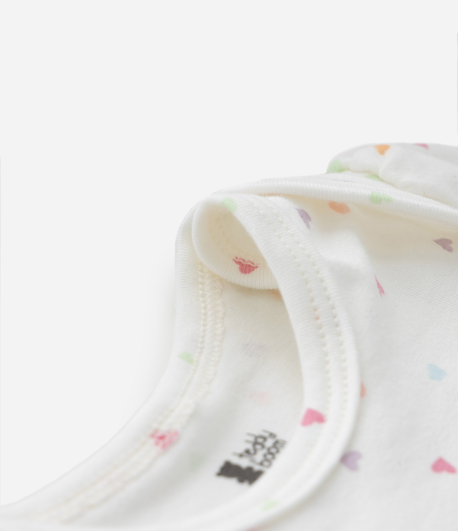 Body Infantil em Algodão com Estampa de Gatinha e Corações - Tam RN a 18 meses Branco Neve 4