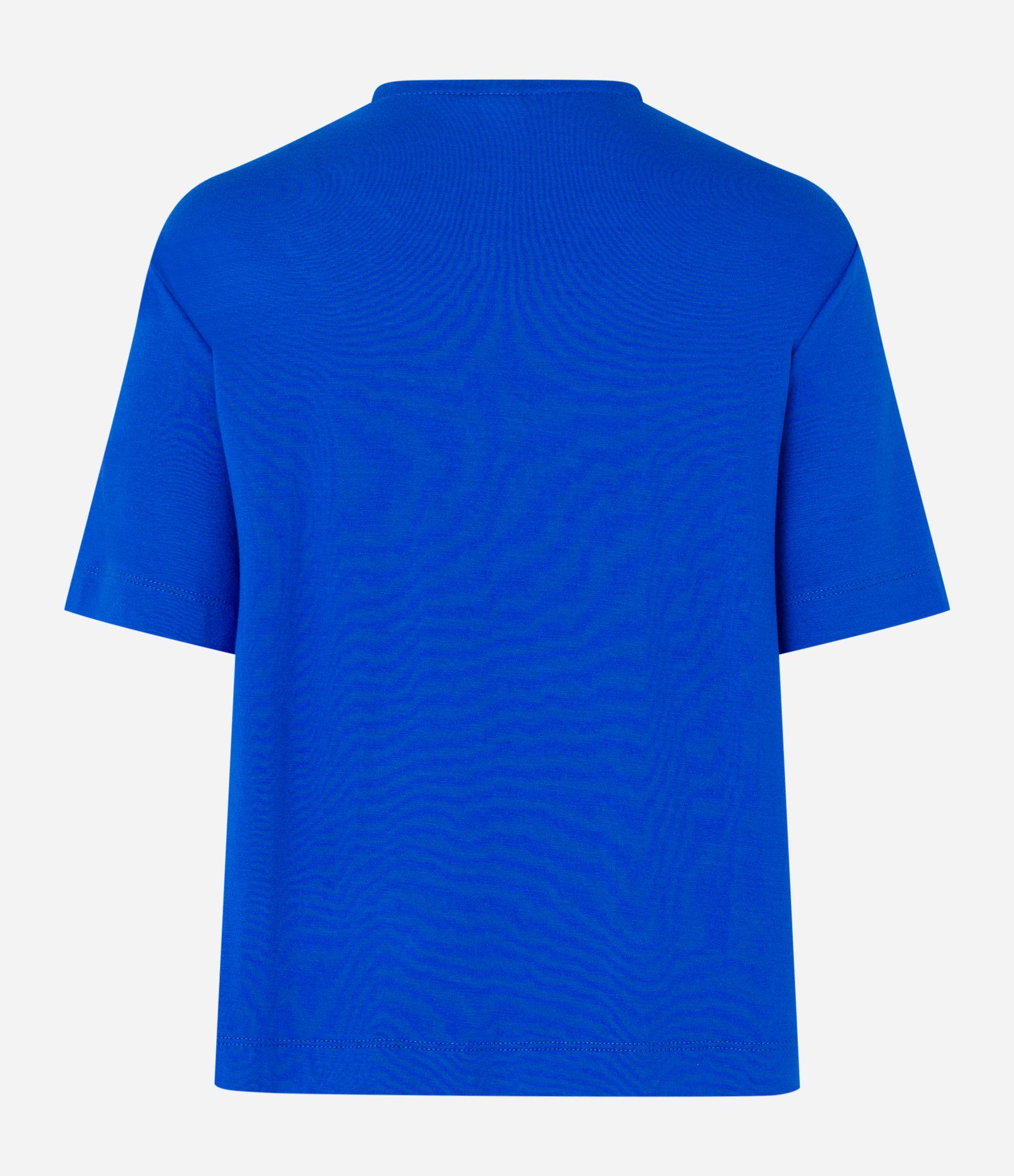 Blusa em Viscose com Detalhe Texturizado na Gola Azul 7