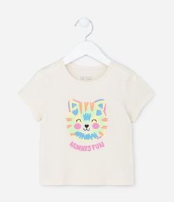 Blusa Infantil com Estampa Tigrinho Always Fun - Tam 1 a 5 Anos