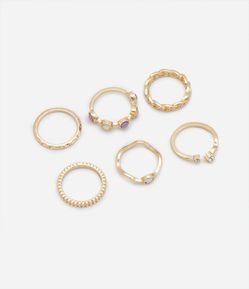 Conjunto 06 Anéis em Diferentes Formatos