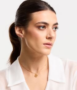 Conjunto de Colar e Brinco com Pingente Árvore da Vida