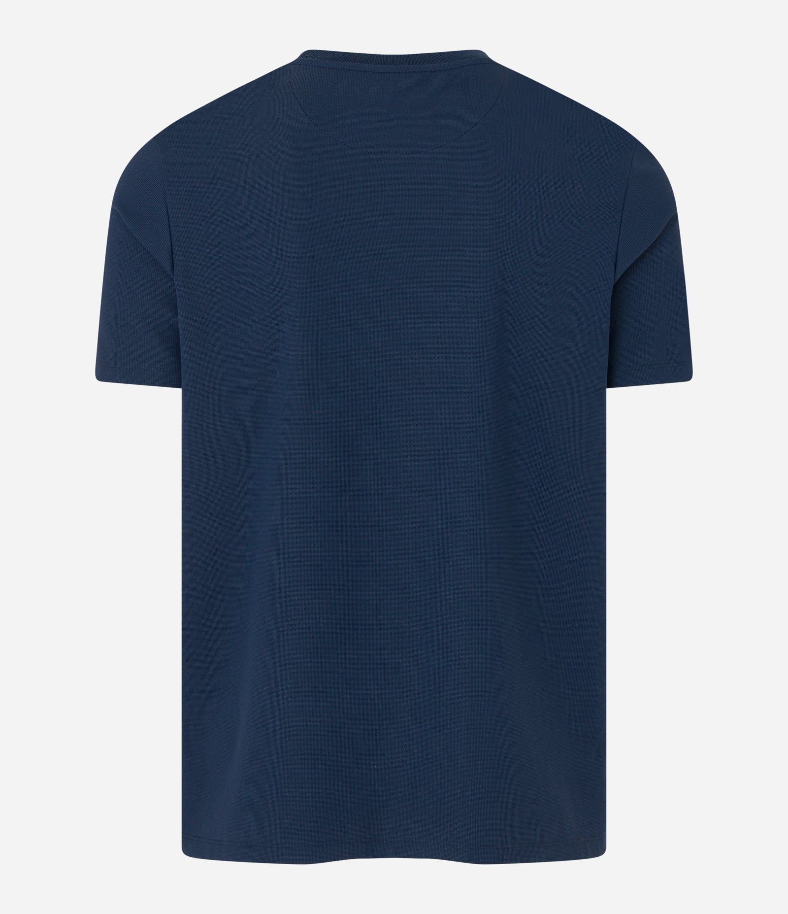 Camiseta Slim Maquinetada Performance com Gola Redonda Azul 10