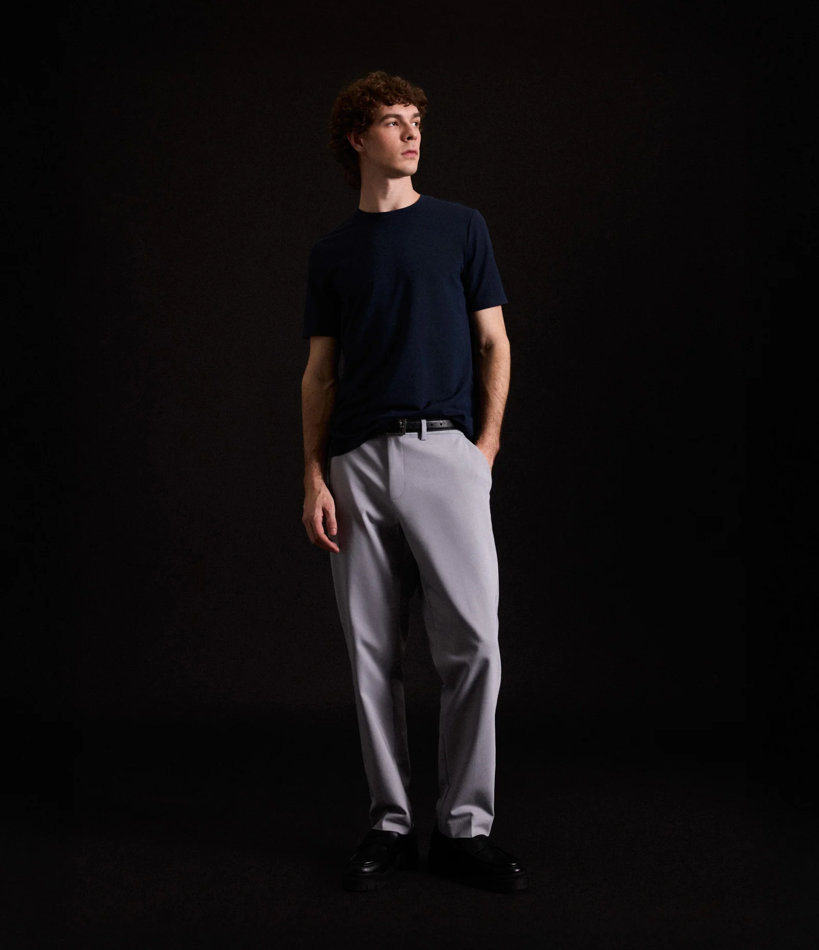 Camiseta Slim Maquinetada Performance com Gola Redonda Azul 2
