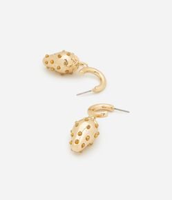 Brinco Argola com Pingente de Morango