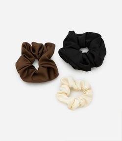 Kit 03 Scrunchies com Diferentes Tamanhos