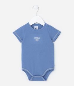 Body Infantil em Algodão Texturizado com Bordado Little One - Tam 0 a 18 meses