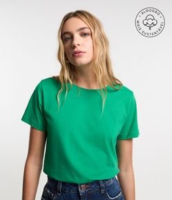 Camiseta Básica em Algodão com Manga Curta