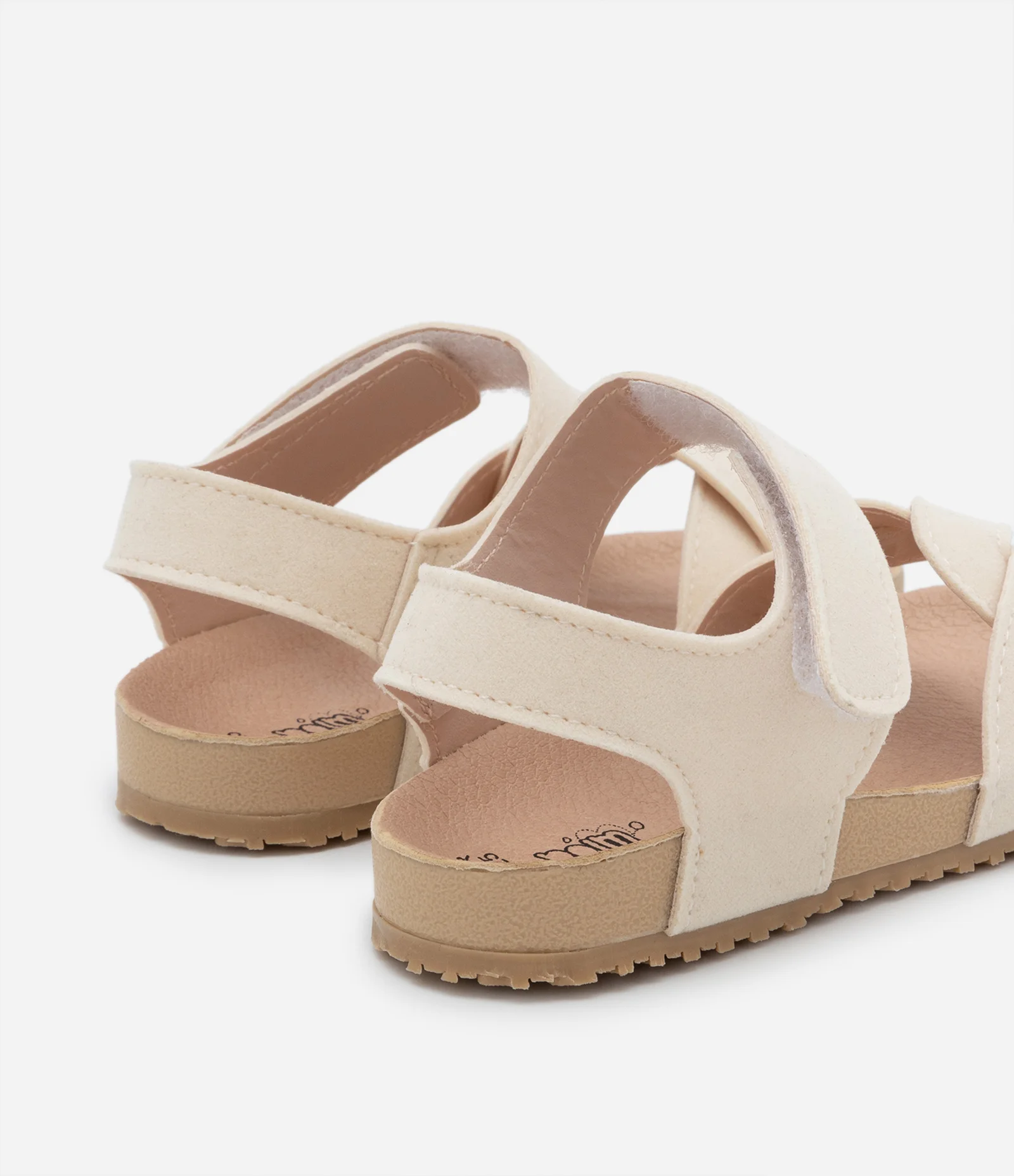 Sandália Infantil em PU com Efeito Camurça e Tira Trançada - Tam 20 ao 27 Off White 2