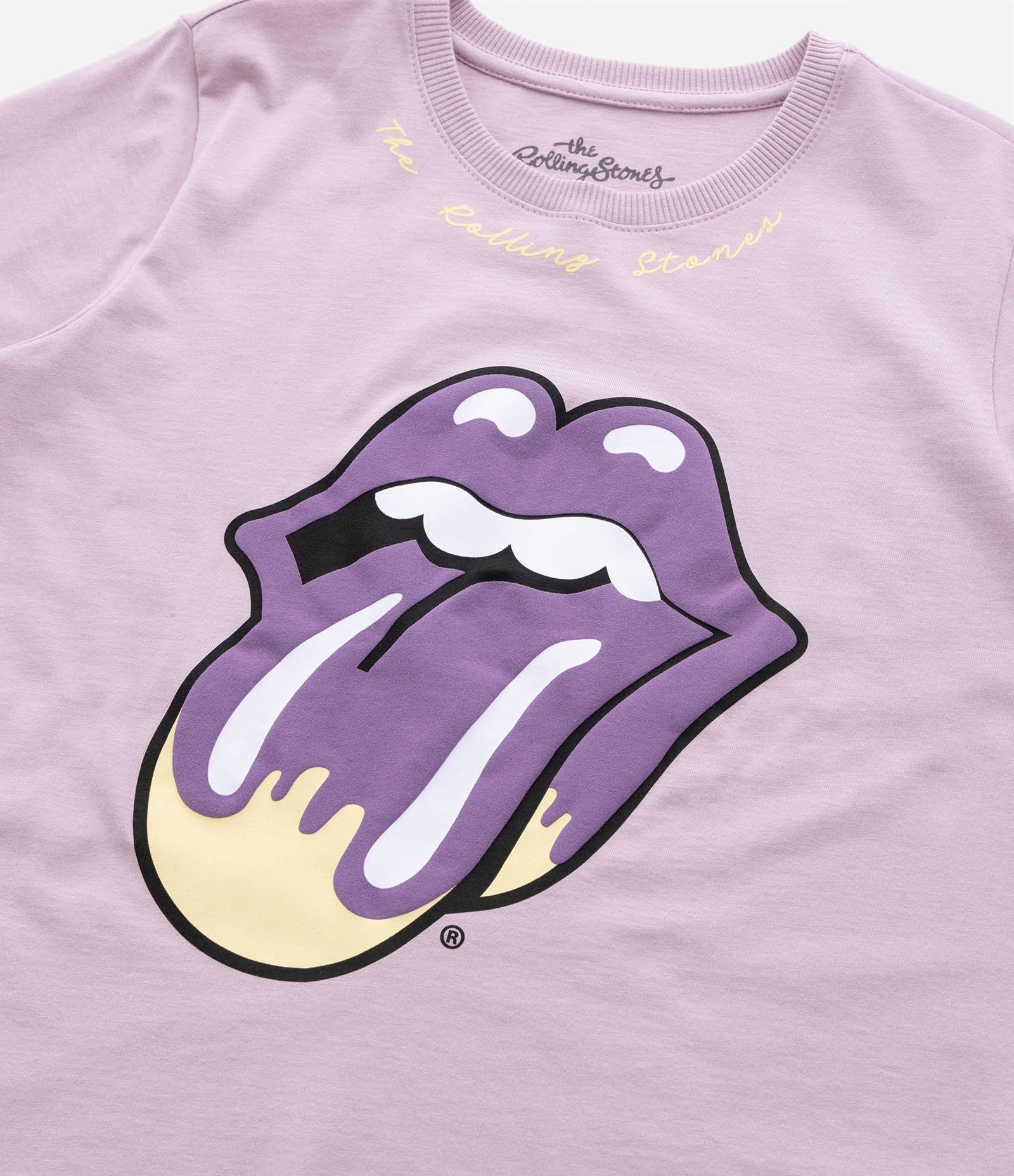 Camiseta Infantil em Algodão com Estampa Rolling Stones - Ta 5 a 14 Anos Roxo 4