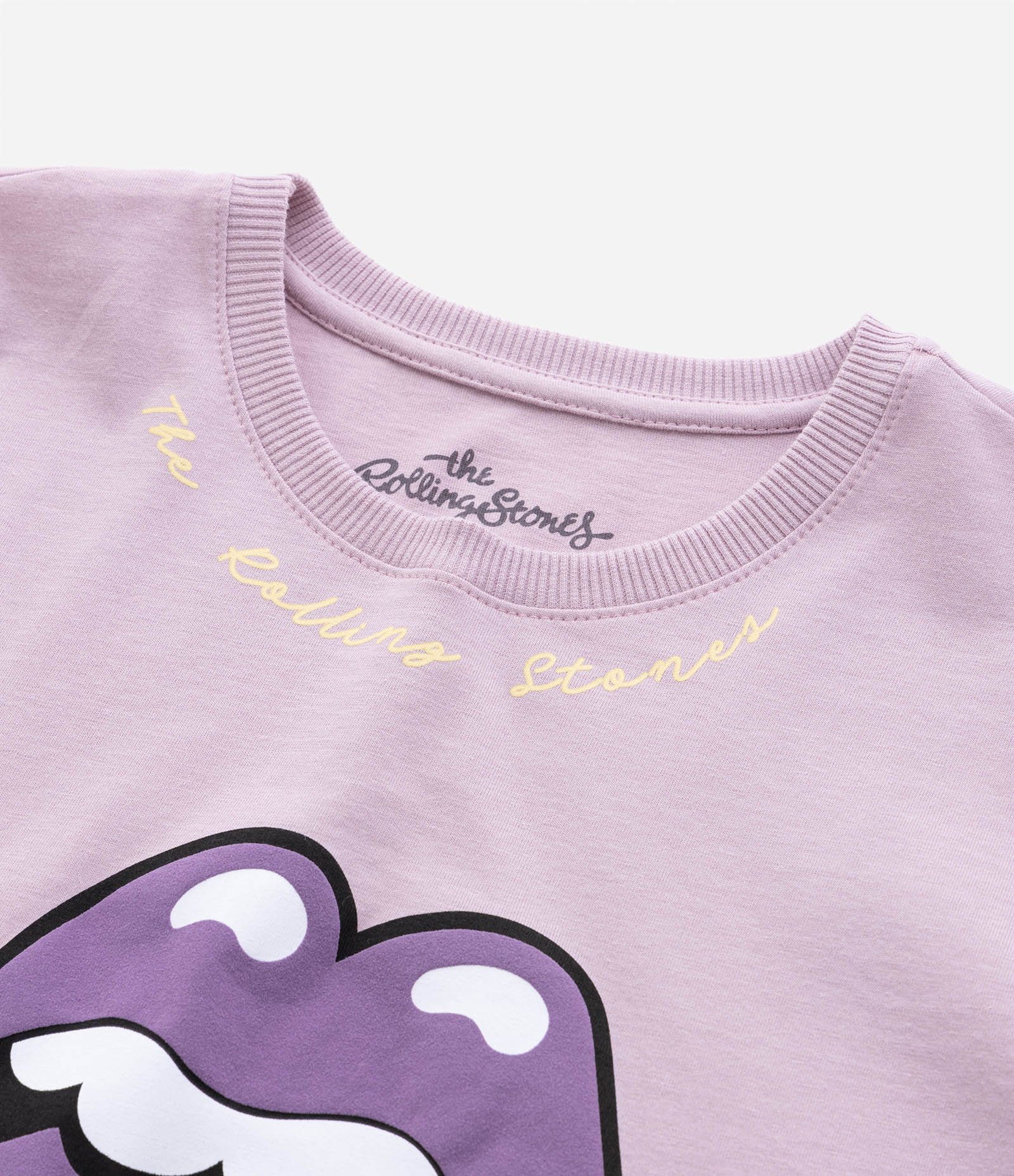 Camiseta Infantil em Algodão com Estampa Rolling Stones - Ta 5 a 14 Anos Roxo 5