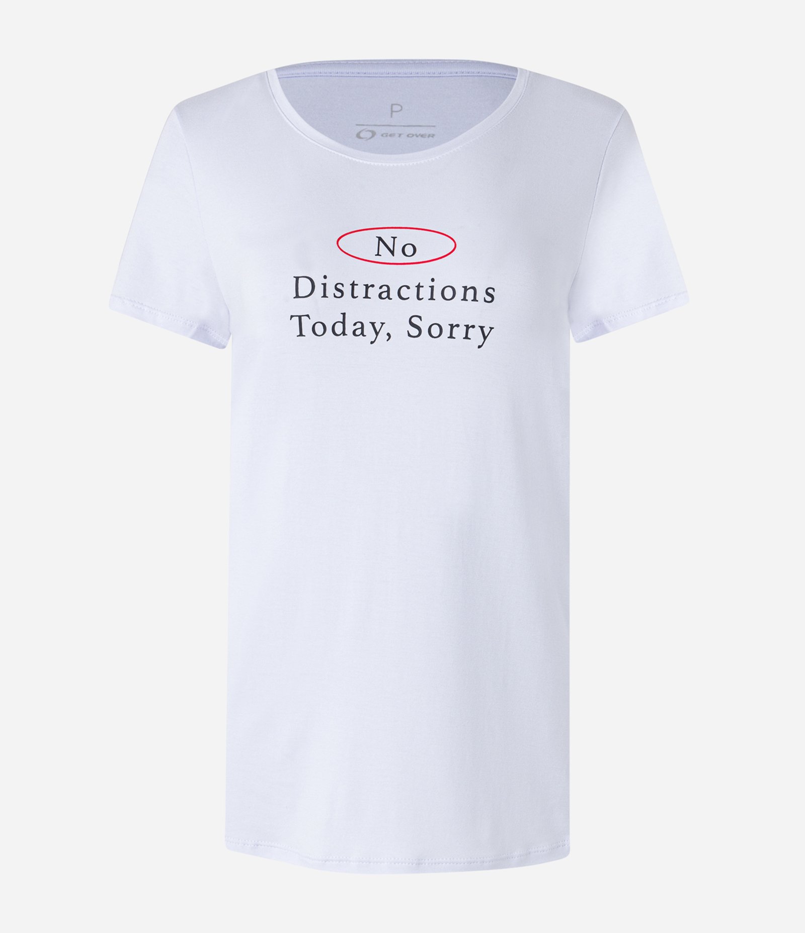 Camiseta Esportiva em Viscose com Lettering No Distractions Today Branco 5