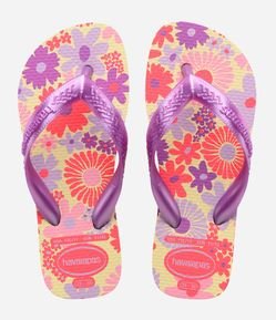 Chinelo Infantil com Estampa Floral Havaianas - Tam 23 ao 36