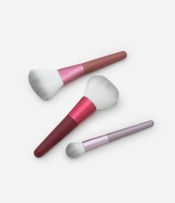 Kit 03 Mini Pincéis para Maquiagem Alchemia