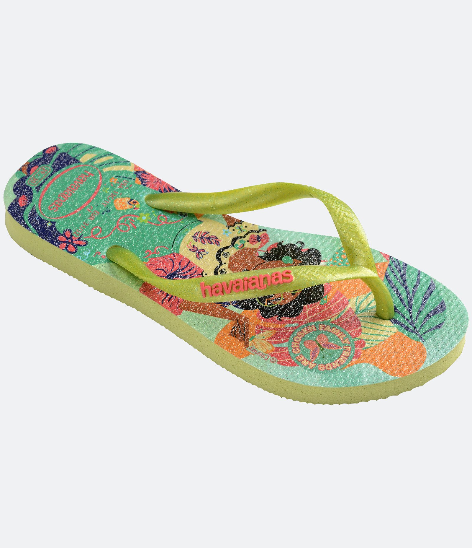 Chinelo Slim Infantil com Estampa de Princesas Havaianas - Tam 23 ao 36 Verde 2