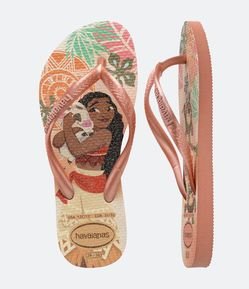 Chinelo Slim Infantil com Estampa de Princesas Havaianas - Tam 23 ao 36