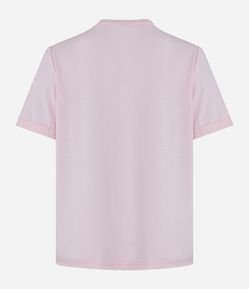 Blusa em Viscose com Decote V e Corações Metalizados