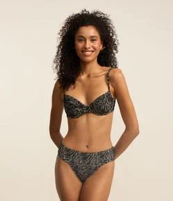 Biquíni Pala Larga com Jacquard Floral