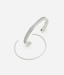 Kit 02 Braceletes com Revestimento Brilhante