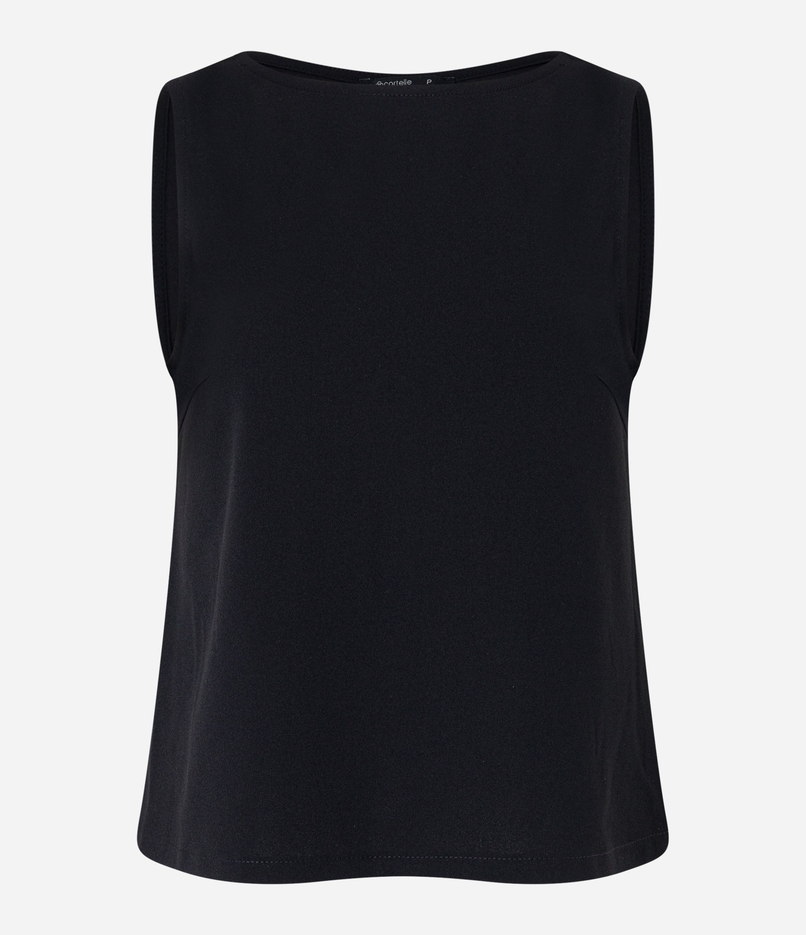 Blusa Sem Manga em Crepe com Abotoamento Preto 5