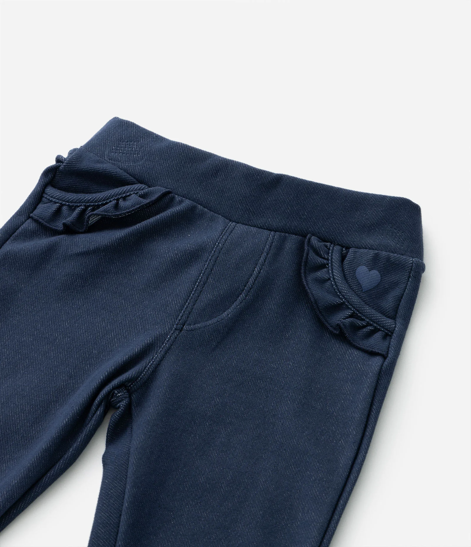 Calça Jegging Infantil com Babadinhos no Bolso - Tam 1 a 5 Anos Azul 5