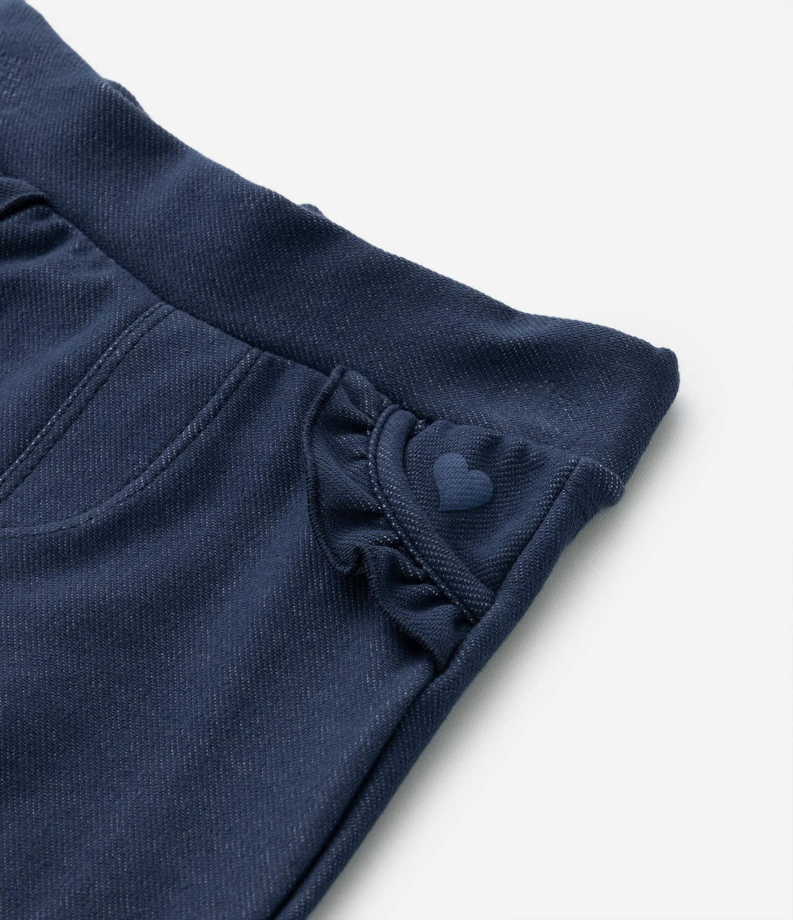 Calça Jegging Infantil com Babadinhos no Bolso - Tam 1 a 5 Anos Azul 6