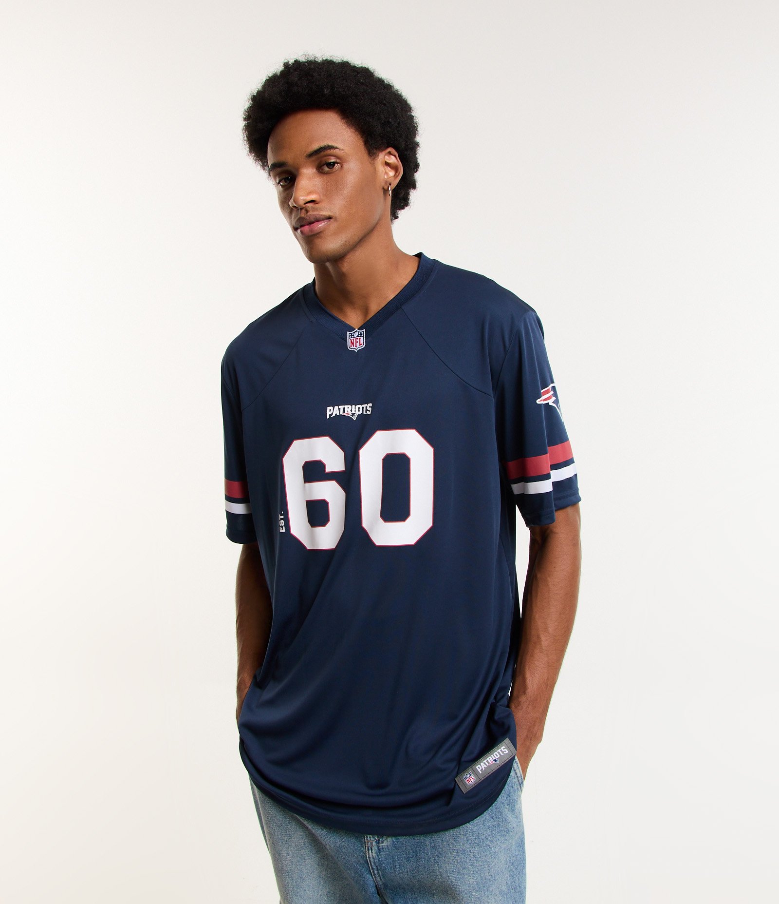 Camiseta Sportcore Futebol Americano NFL Patriots Azul Marinho 1