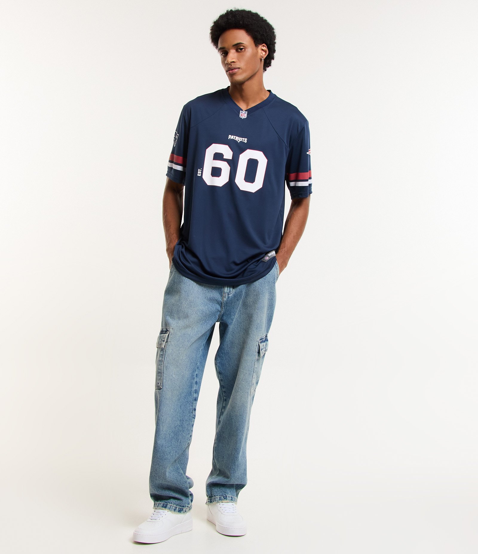 Camiseta Sportcore Futebol Americano NFL Patriots Azul Marinho 2