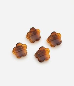 Kit 04 Mini Piranhas de Cabelo com Formato de Flor