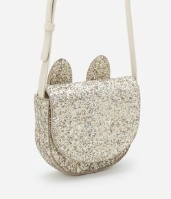 Bolsa Transversal Infantil com Orelhinhas em Glitter - Tam Único