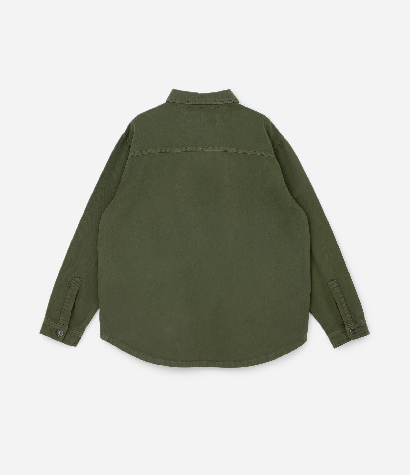 Jaqueta Overshirt em Sarja Curve & Plus Size Verde 6