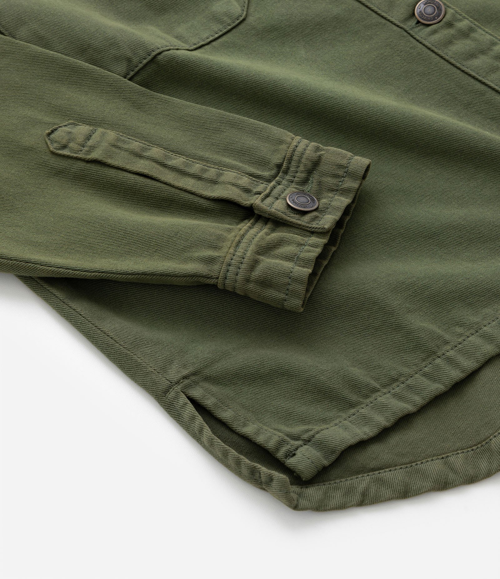 Jaqueta Overshirt em Sarja Curve & Plus Size Verde 7