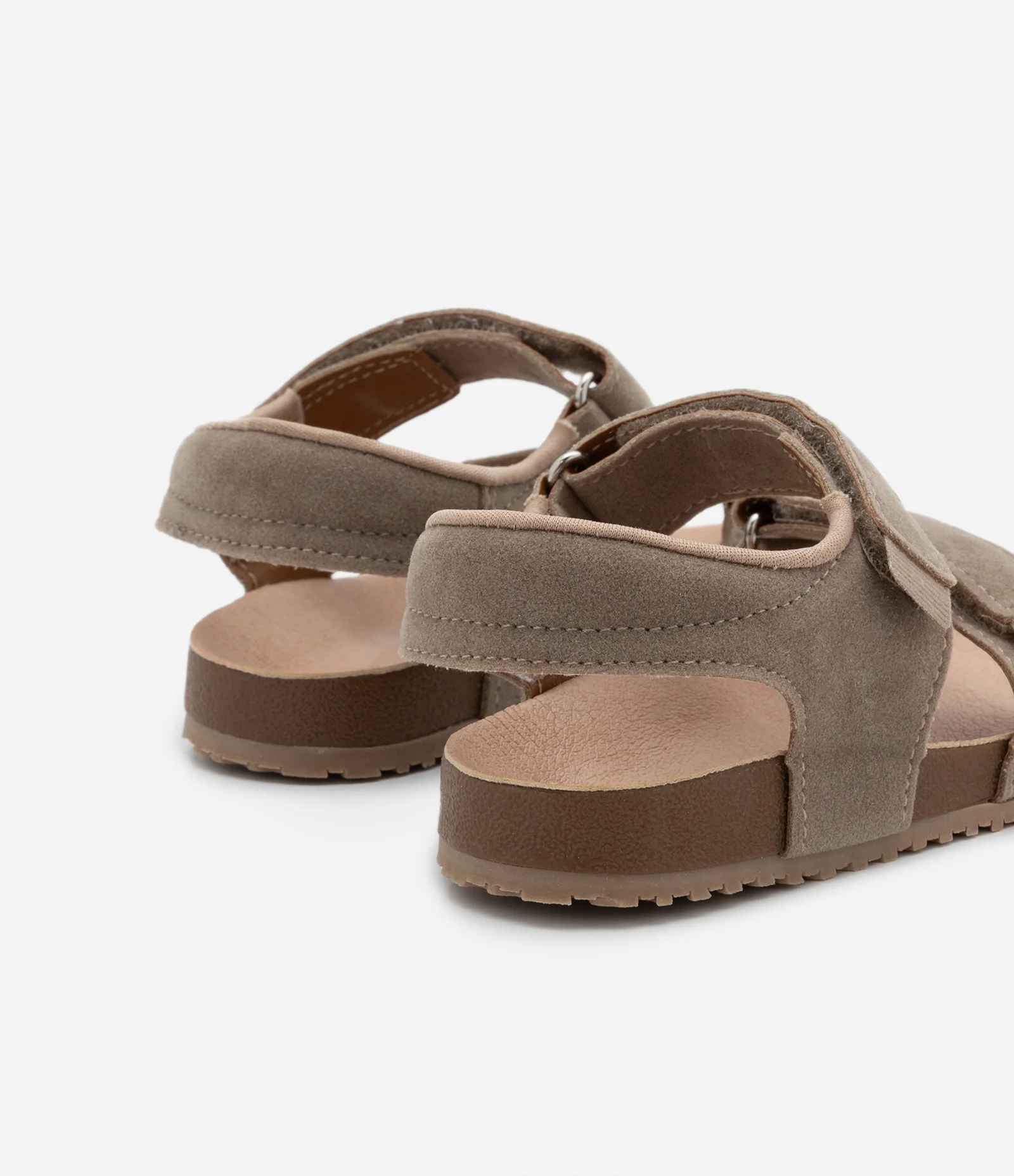 Sandália Comfy Infantil em PU com Velcro - Tam 20 ao 27 Marrom 2