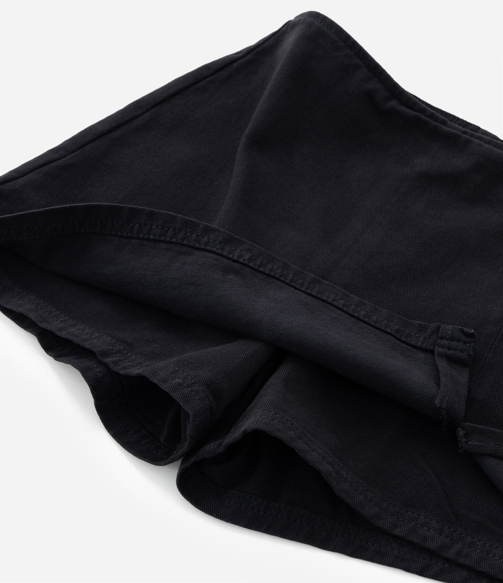 Short Saia Infantil em Jeans com Fendinha - Tam 5 a 14 Anos Preto 5
