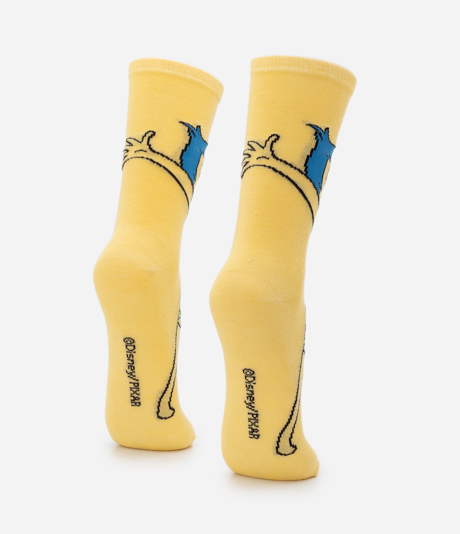 Meia Cano Alto em Algodão com Estampa Alegria Divertidamente Amarelo 3