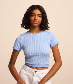 Blusa Cropped Seamless com Textura