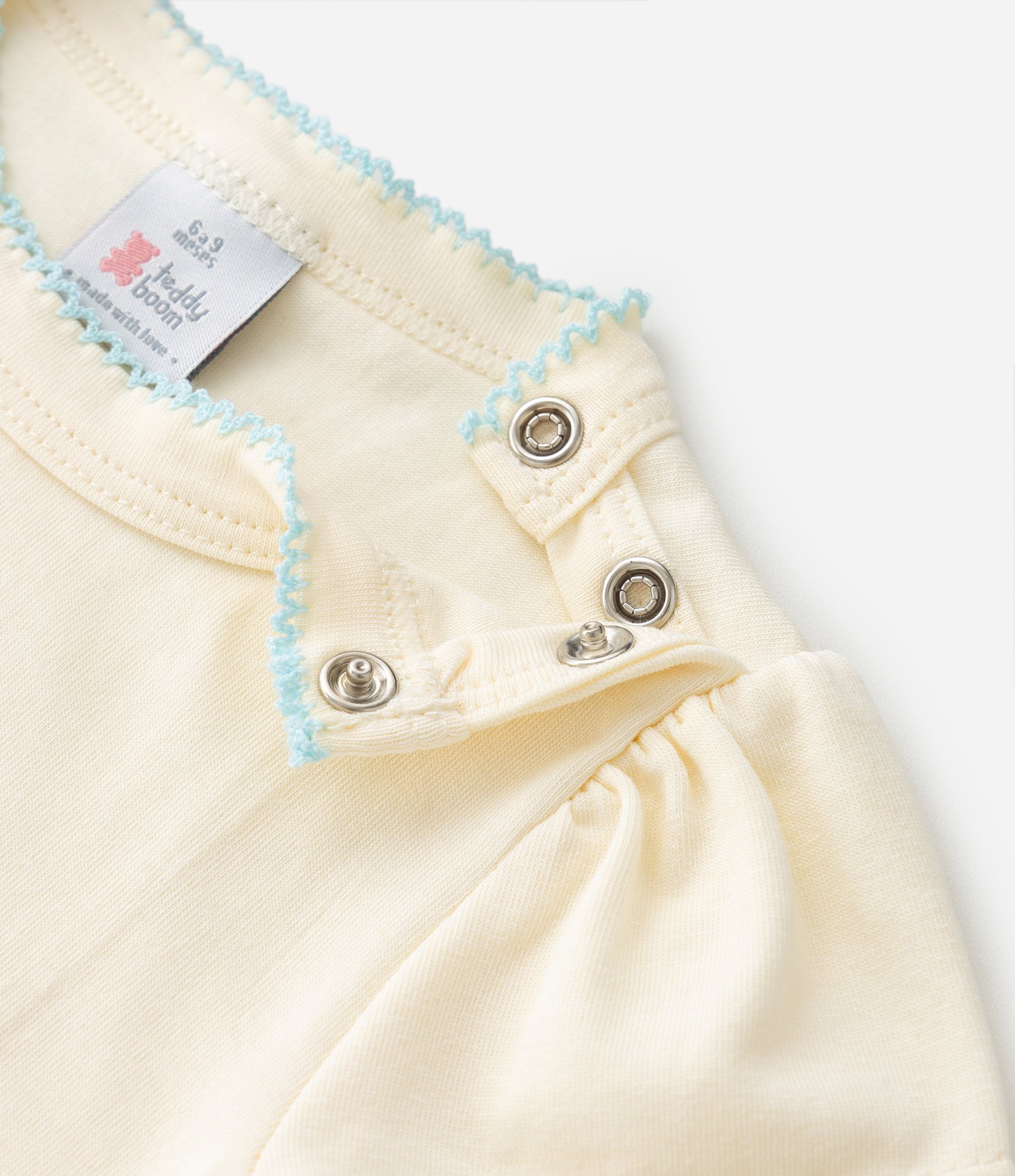 Conjunto Infantil com Bordado de Bichinhos - Tam 0 a 18 meses Bege/Azul 6