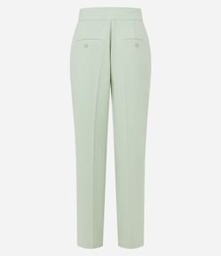 Calça Reta Alfaiatada com Bolsos e Frisos