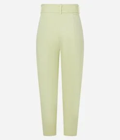 Calça Cenoura em Piquet com Faixa para Amarração