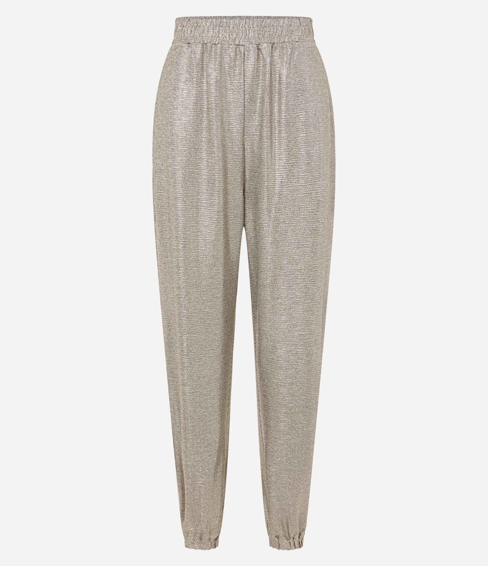 Calça Aladim com Elástico no Cós e Fio Metalizado Prata 5