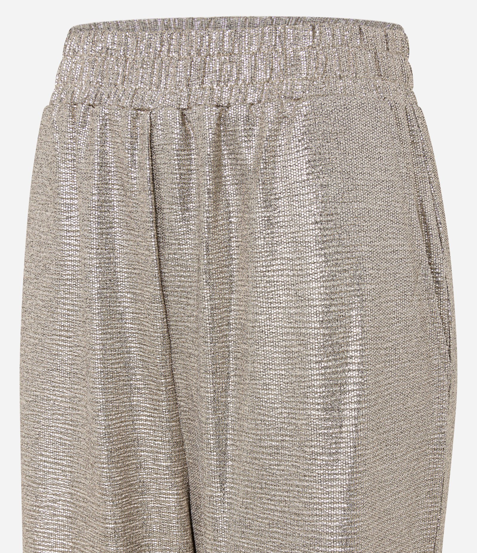 Calça Aladim com Elástico no Cós e Fio Metalizado Prata 6