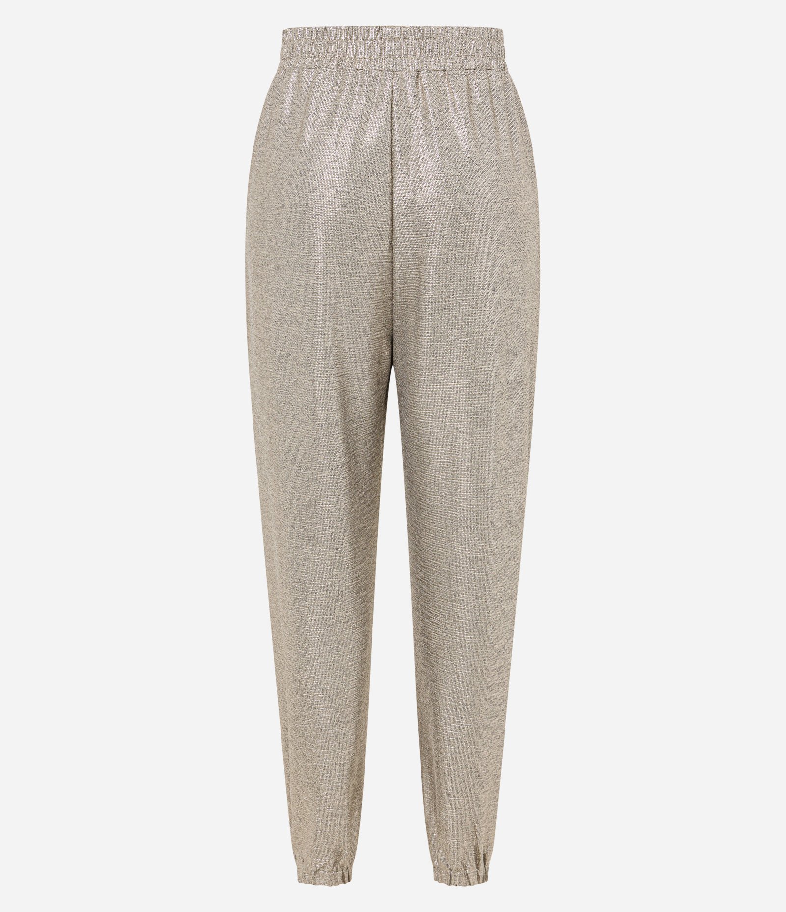 Calça Aladim com Elástico no Cós e Fio Metalizado Prata 7