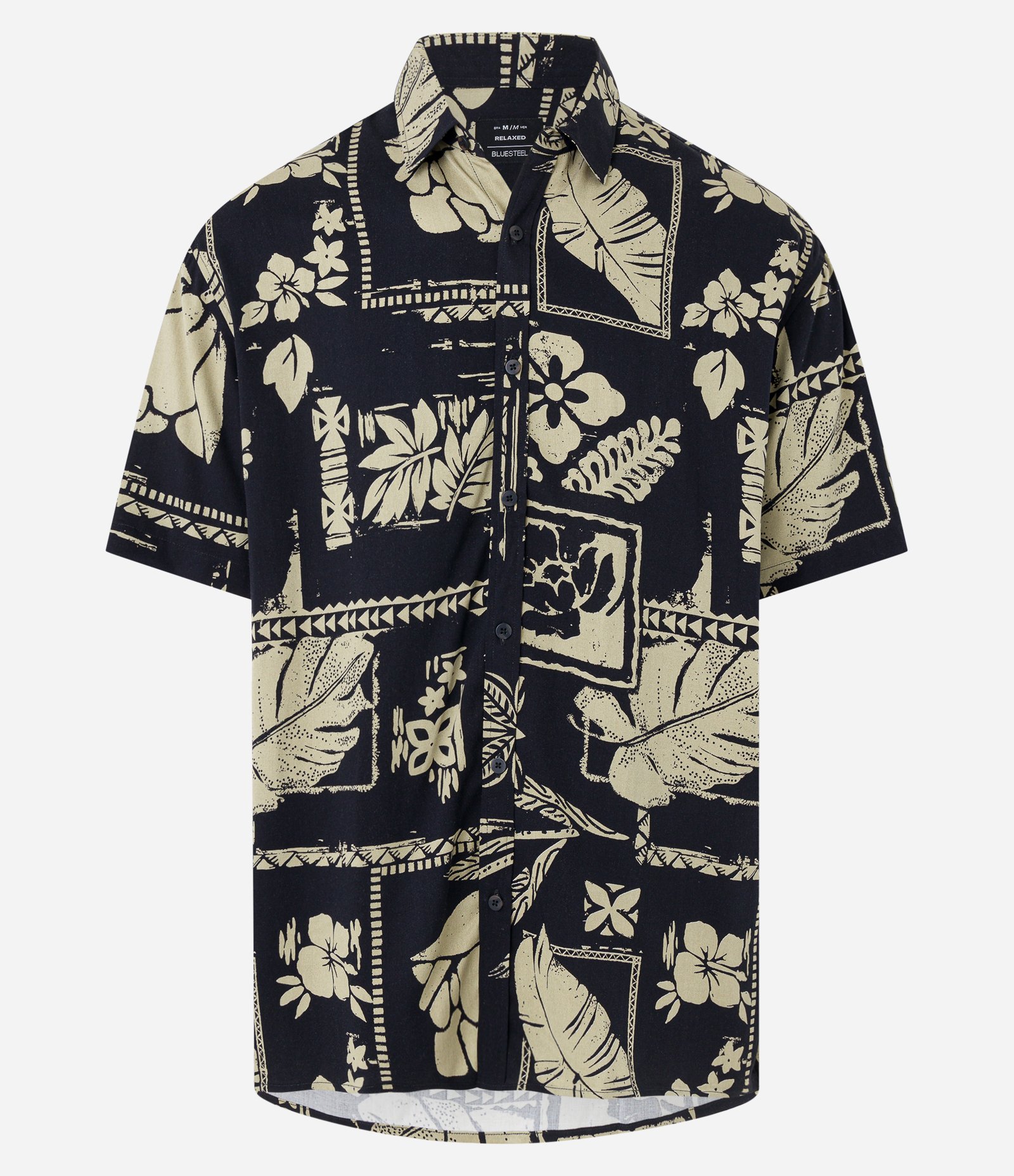 Camisa Relaxed em Viscose com Estampa Floral Preto 4