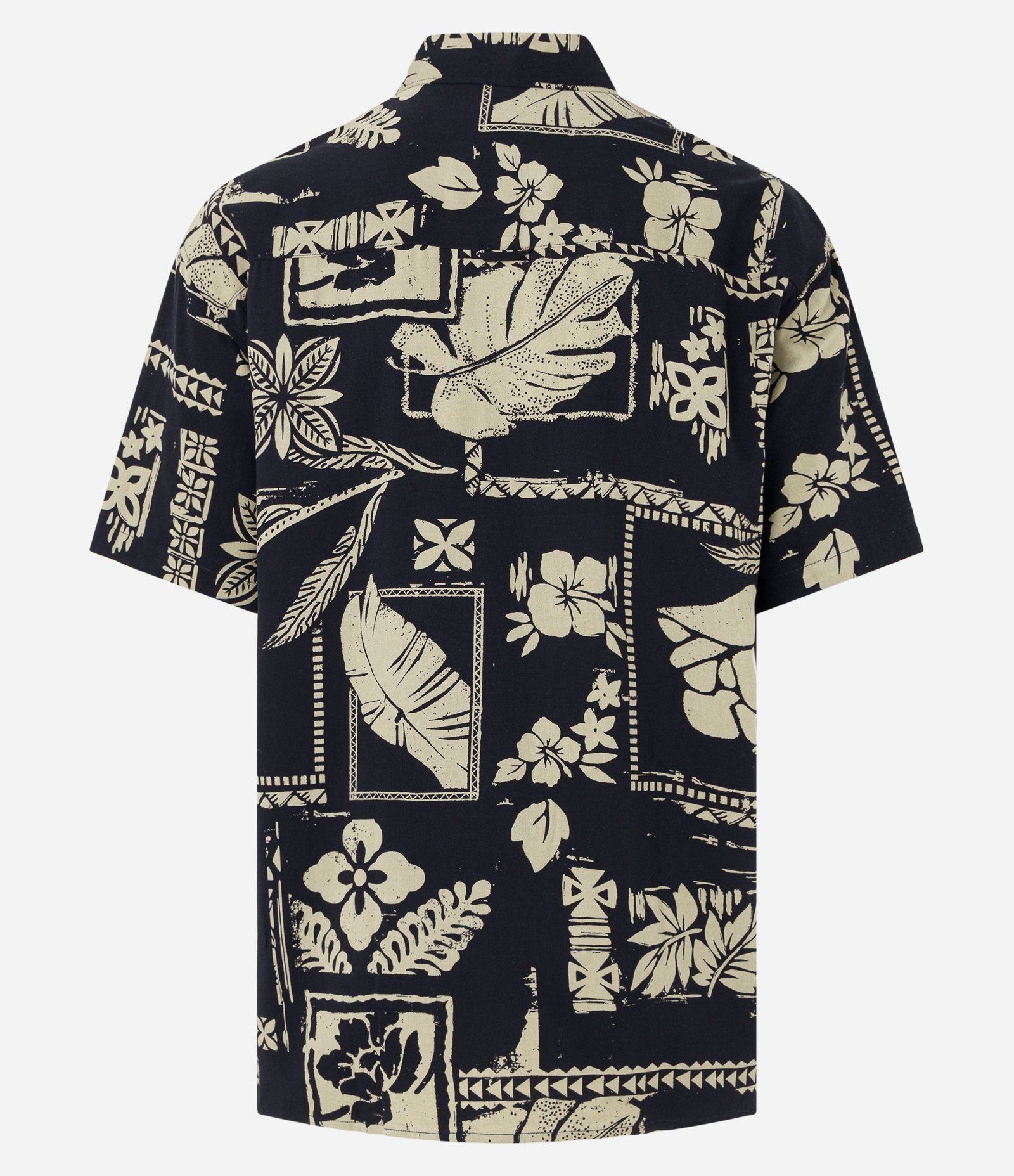 Camisa Relaxed em Viscose com Estampa Floral Preto 5