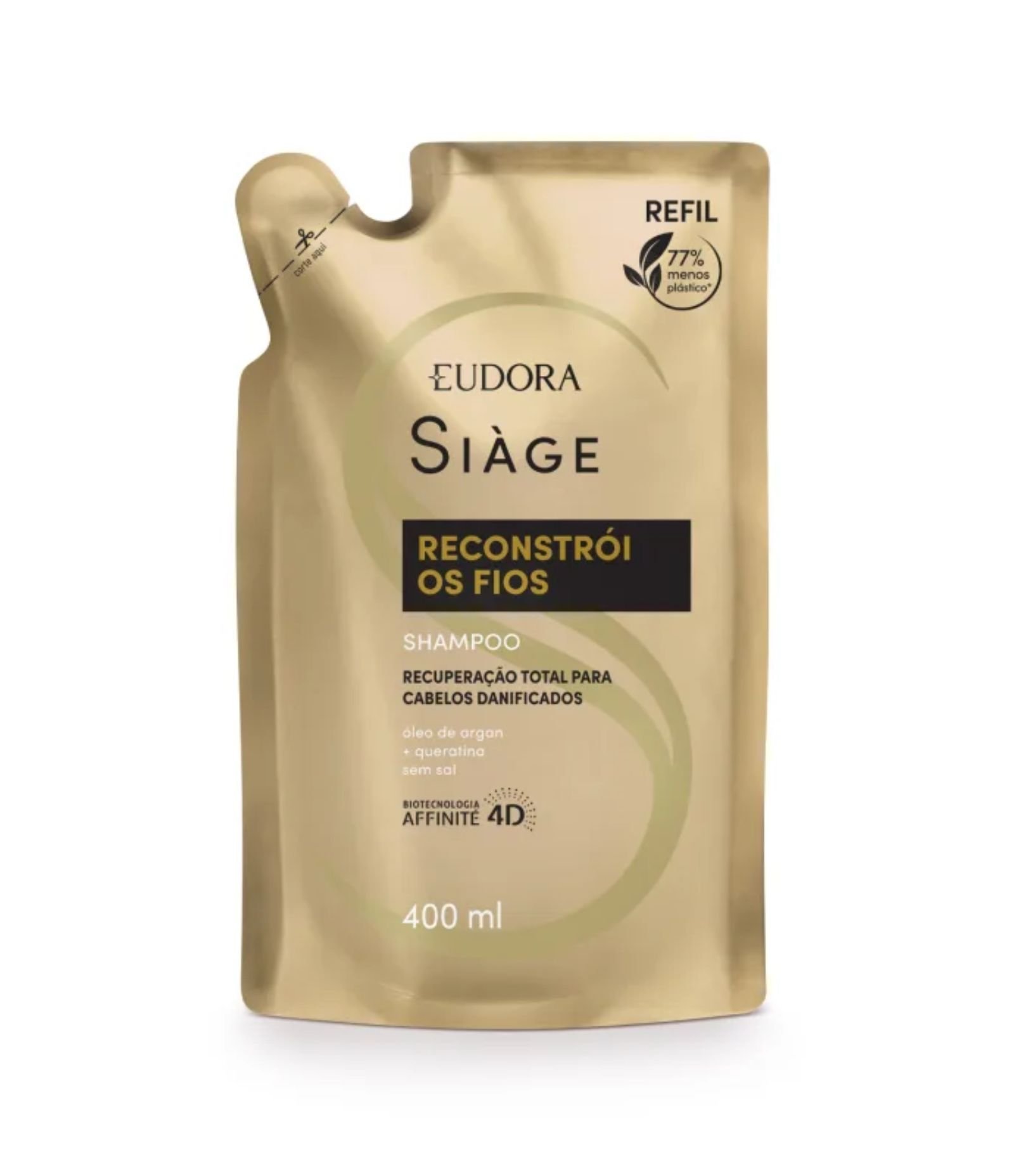 Shampoo Reconstroi os Fios V2 Refil Siàge 400ml 1