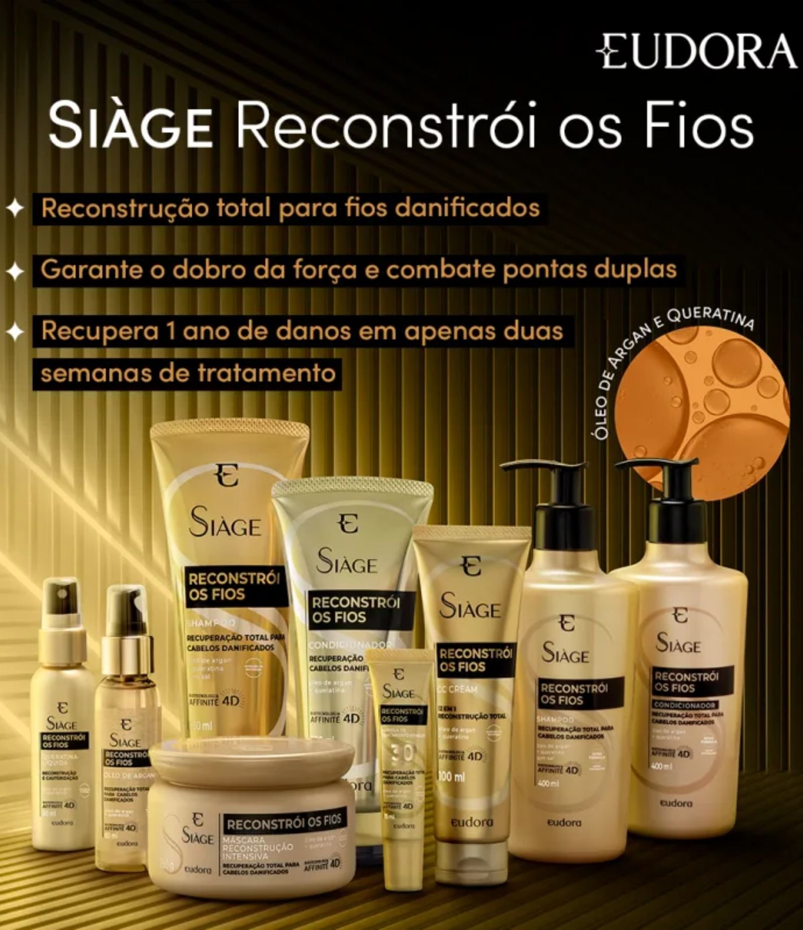 Shampoo Reconstroi os Fios V2 Refil Siàge 400ml 2