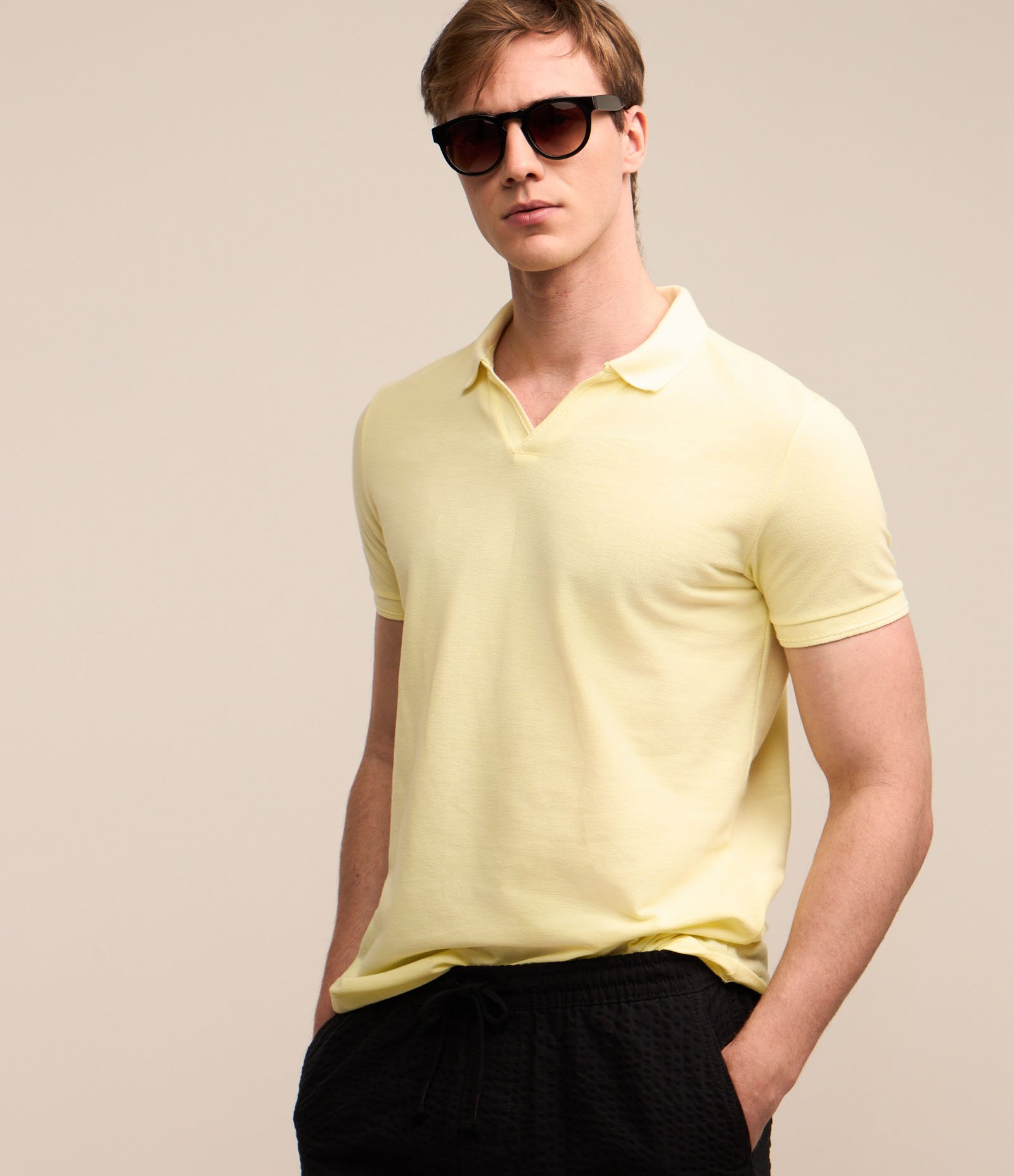 Camiseta Polo Comfort em Algodao Texturizado com Manga Curta 1