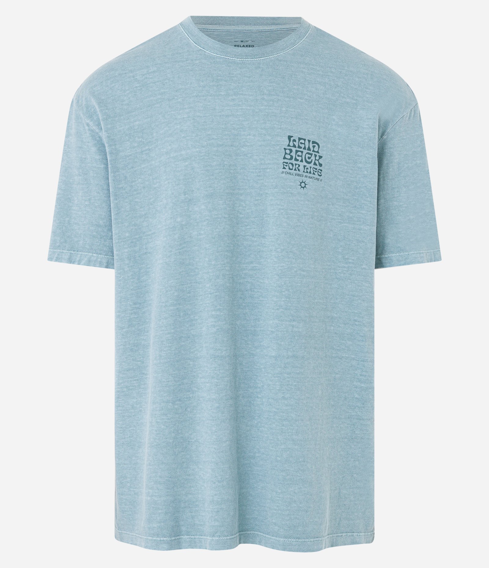 Camiseta Relaxed com Estampa Lettering Azul 4